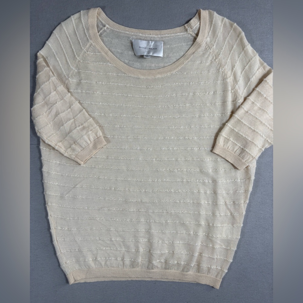 Brochu Walker Cream Textured Sweater